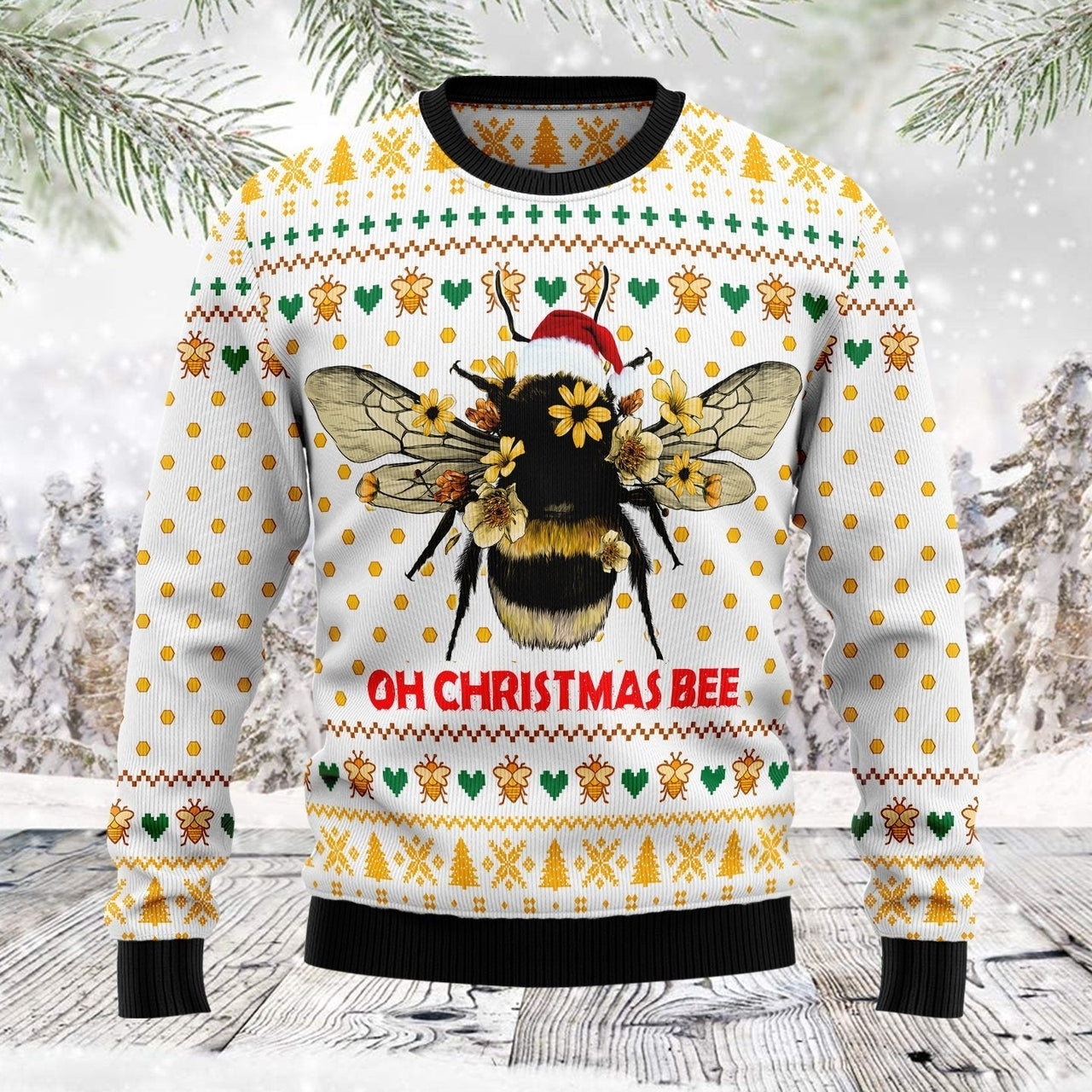 Oh Christmas Bee Ugly Christmas Sweater Cute Xmas Holiday Jumper Presents For Bee Lovers
