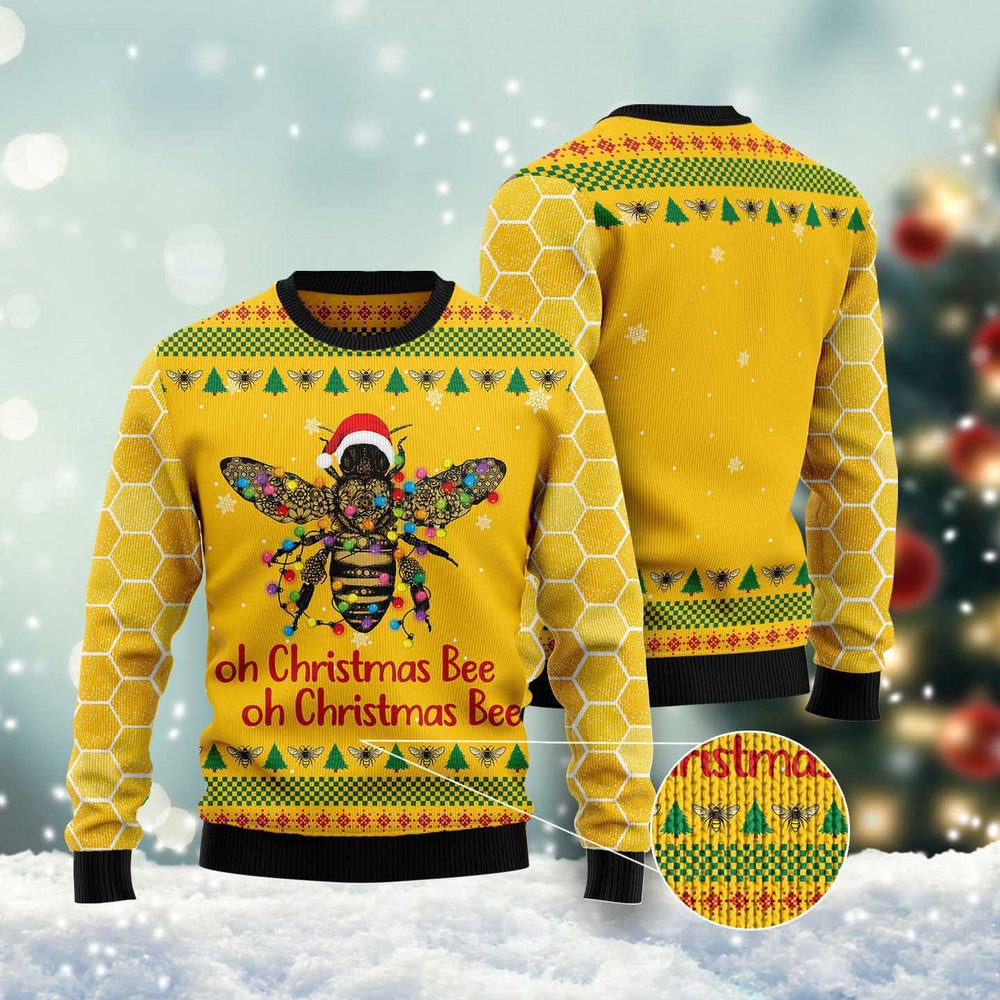 Oh Christmas Bee Ugly Christmas Sweater Funny Ugly Christmas Sweater Best Christmas Gifts