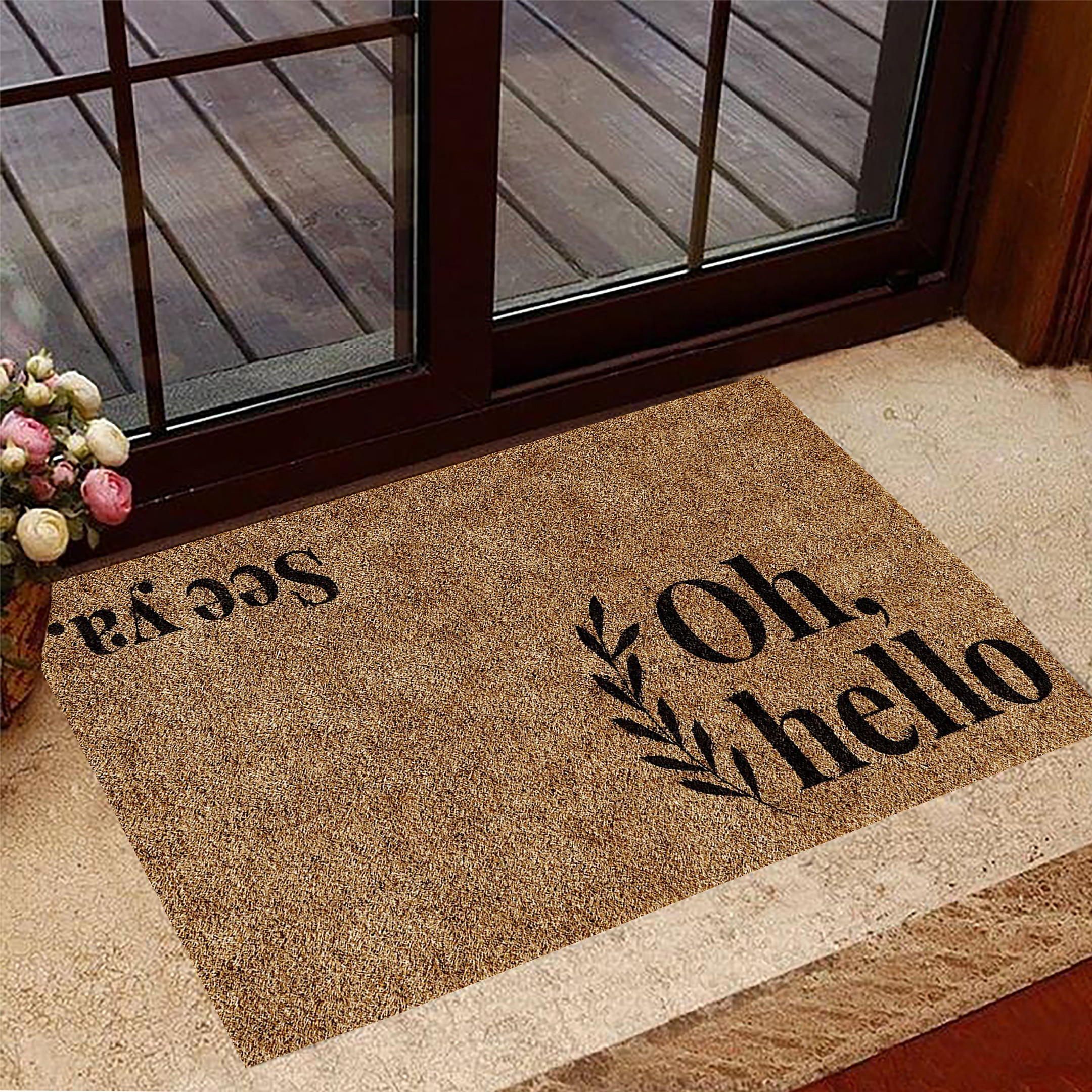 Oh Hello See Ya Doormat Hello Goodbye Doormat For Front Door Home Mat