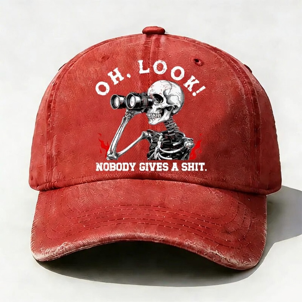 Oh Look Nobody Gives A Shirt Baseball Cap Funny Dad Hat Gift For Father's Day