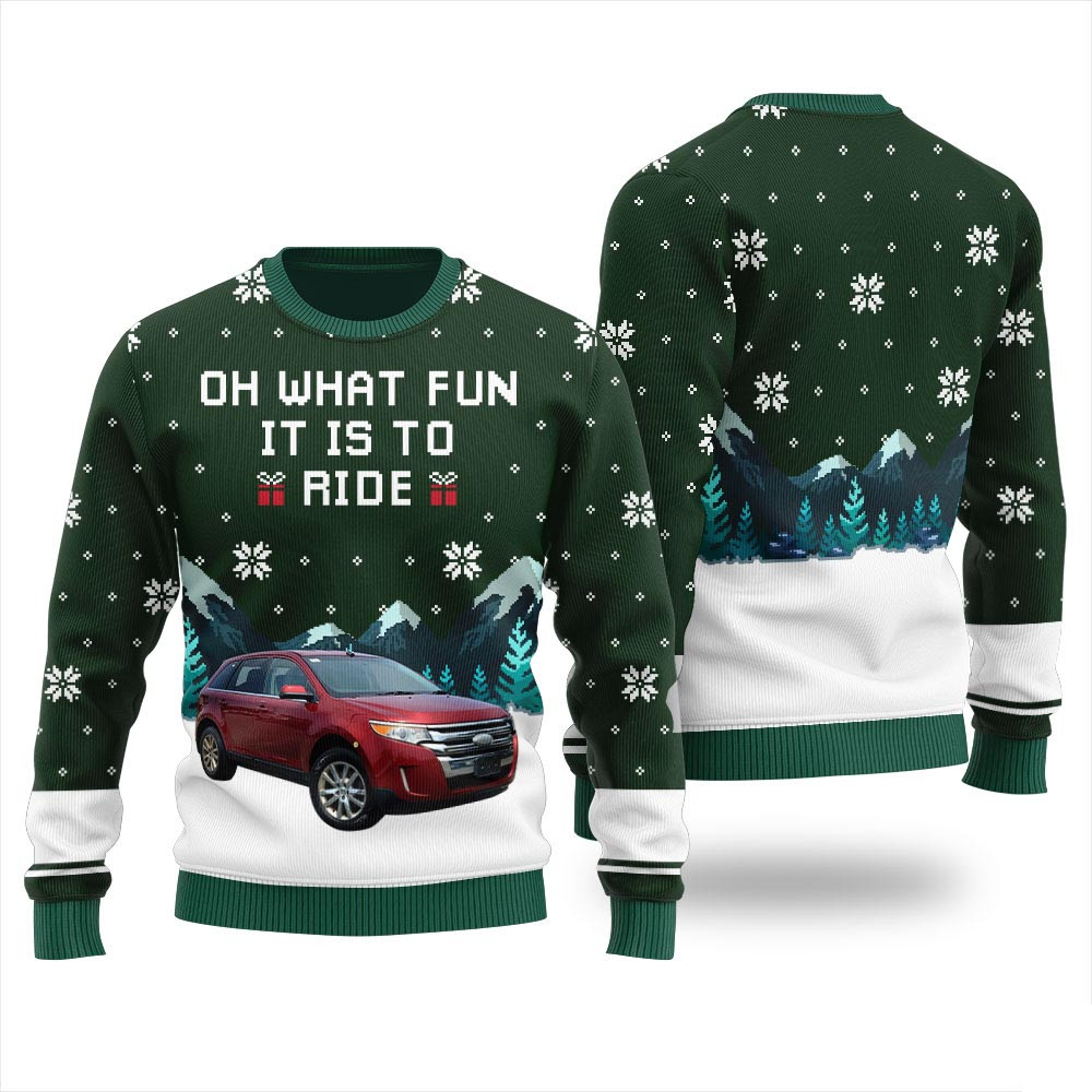Oh Whats Fun It Is To Ride Customize Ugly Christmas Sweater Christmas Gifts For Dad