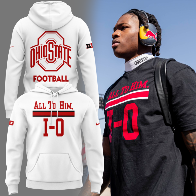 Ohio Football All To Him White Hoodie Unique Gift For Fan