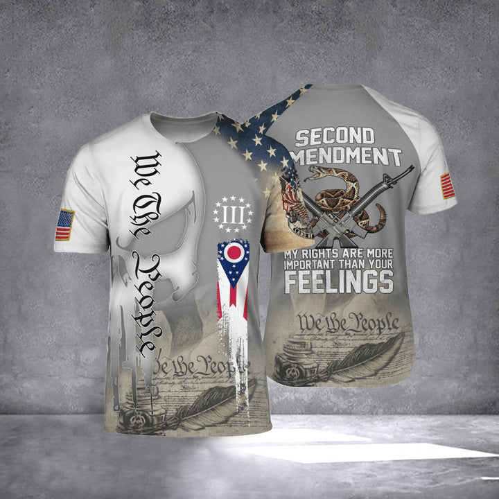 Ohio My Rights Are More Important Than Your Feelings T-Shirt 2nd Amendment Patriots Apparel Ohio My Rights Are More Important Than Your Feelings T-Shirt 2nd Amendment Patriots Apparel