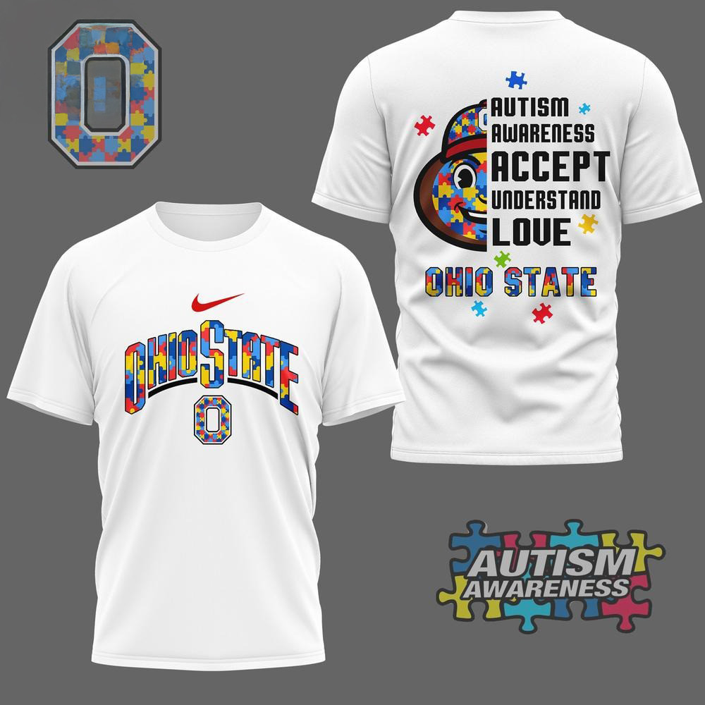 Ohio State Autism Awareness T-Shirt Gifts For Fans