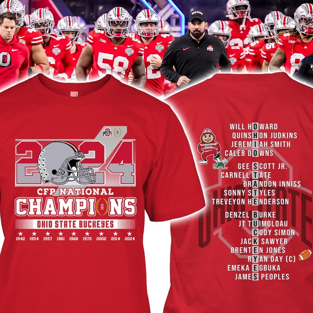 Ohio State Buckeyes 2024 CFP National Champions Shirt OSU National Championship Merch