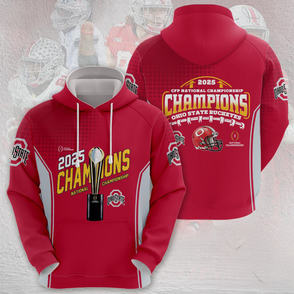 Ohio State Buckeyes 2025 CFP National Champions Hoodie Gift For Football Fan
