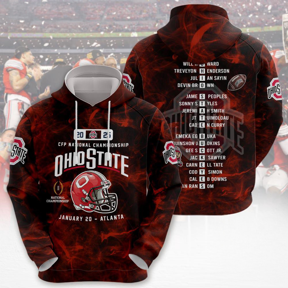 Ohio State Buckeyes 2025 CFP National Championship Hoodie Gift Ideas For Football Lovers
