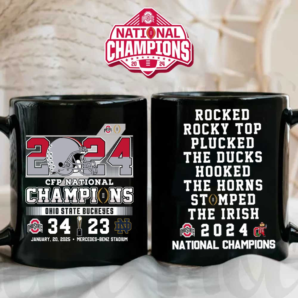 Ohio State Buckeyes CFP National Champions Mug Walked The Dogs Buckeyes Merch Gifts