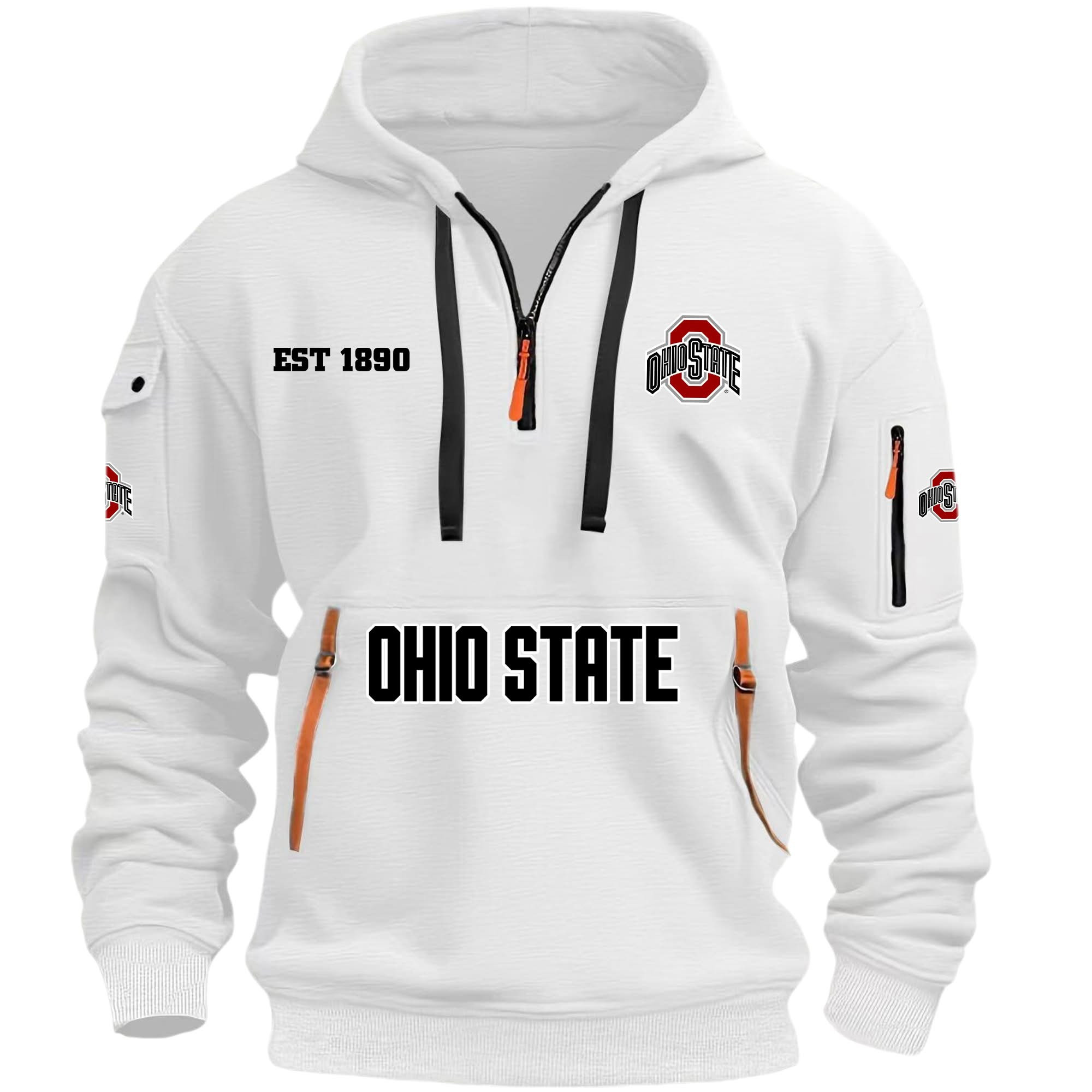 Ohio State Buckeyes Champion Half Zipper Hoodie EST 1890 Quarter Zip Hoodie Merch Clothing