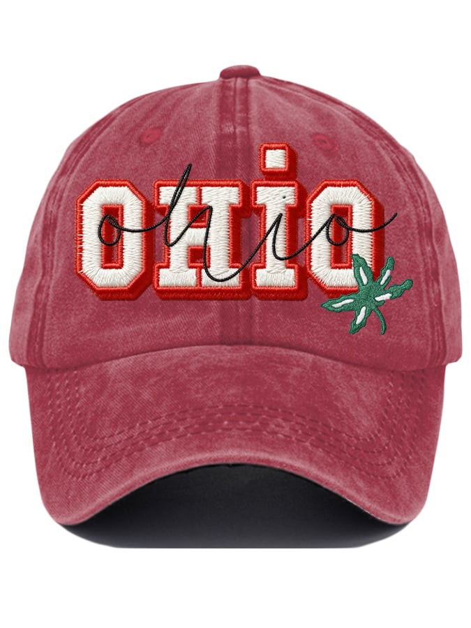 Ohio State Buckeyes Merch Hat Ohio Football Gameday Baseball Cap Gifts For Enthusiasts