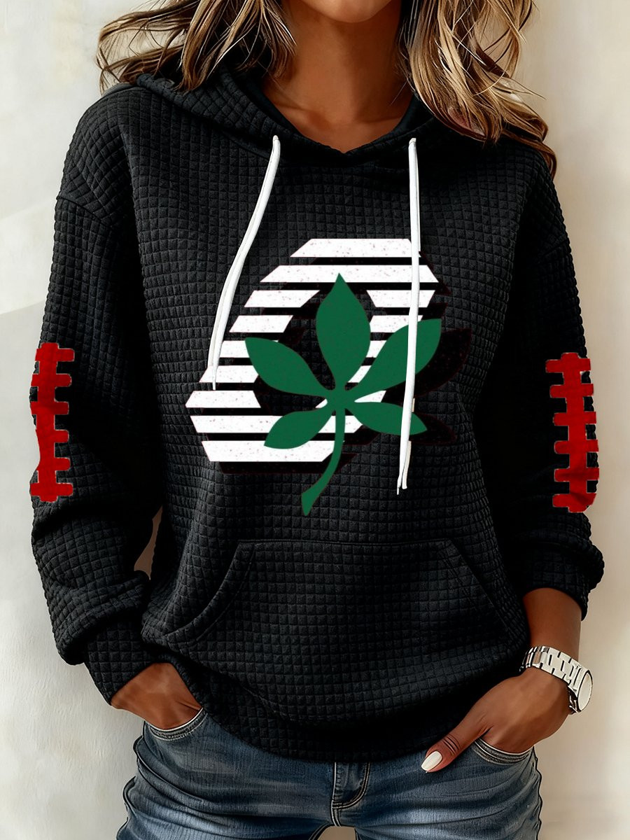 Ohio State Buckeyes Merch Hoodie Buckeye Leaves Ohio Football Gameday Gifts For Fans