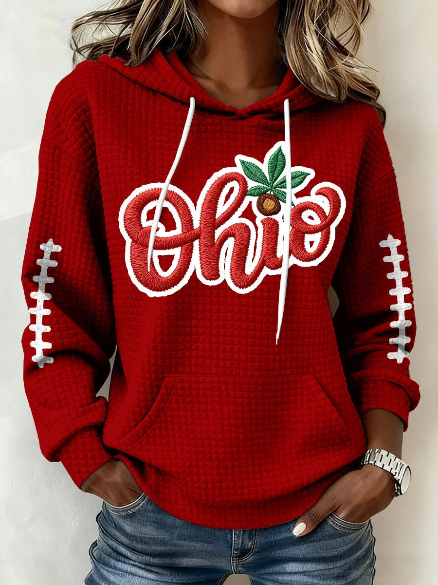 Ohio State Buckeyes Merch Hoodie Ohio State Football NCAA Football Apparel Gifts For Her