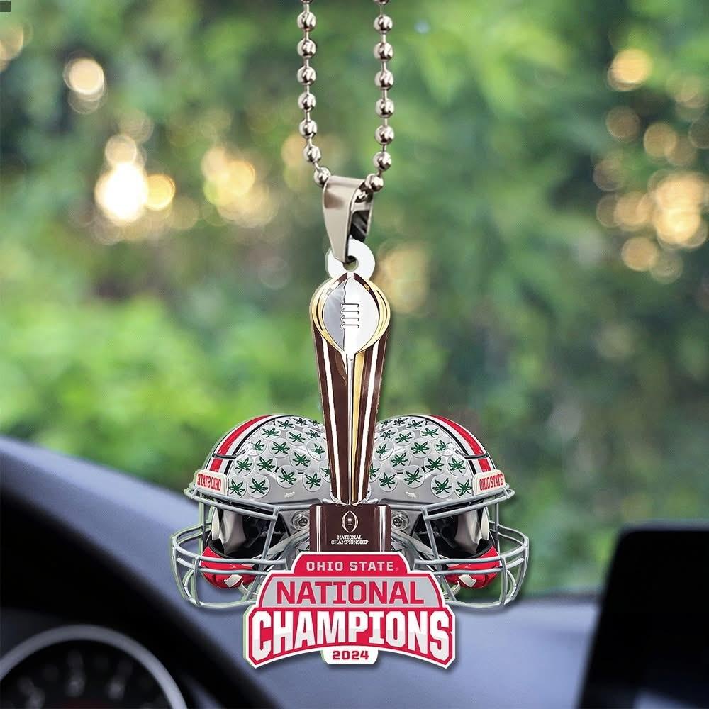 Ohio State Buckeyes National Champions Car Ornament 2024 2025 Ohio State Championship Merch
