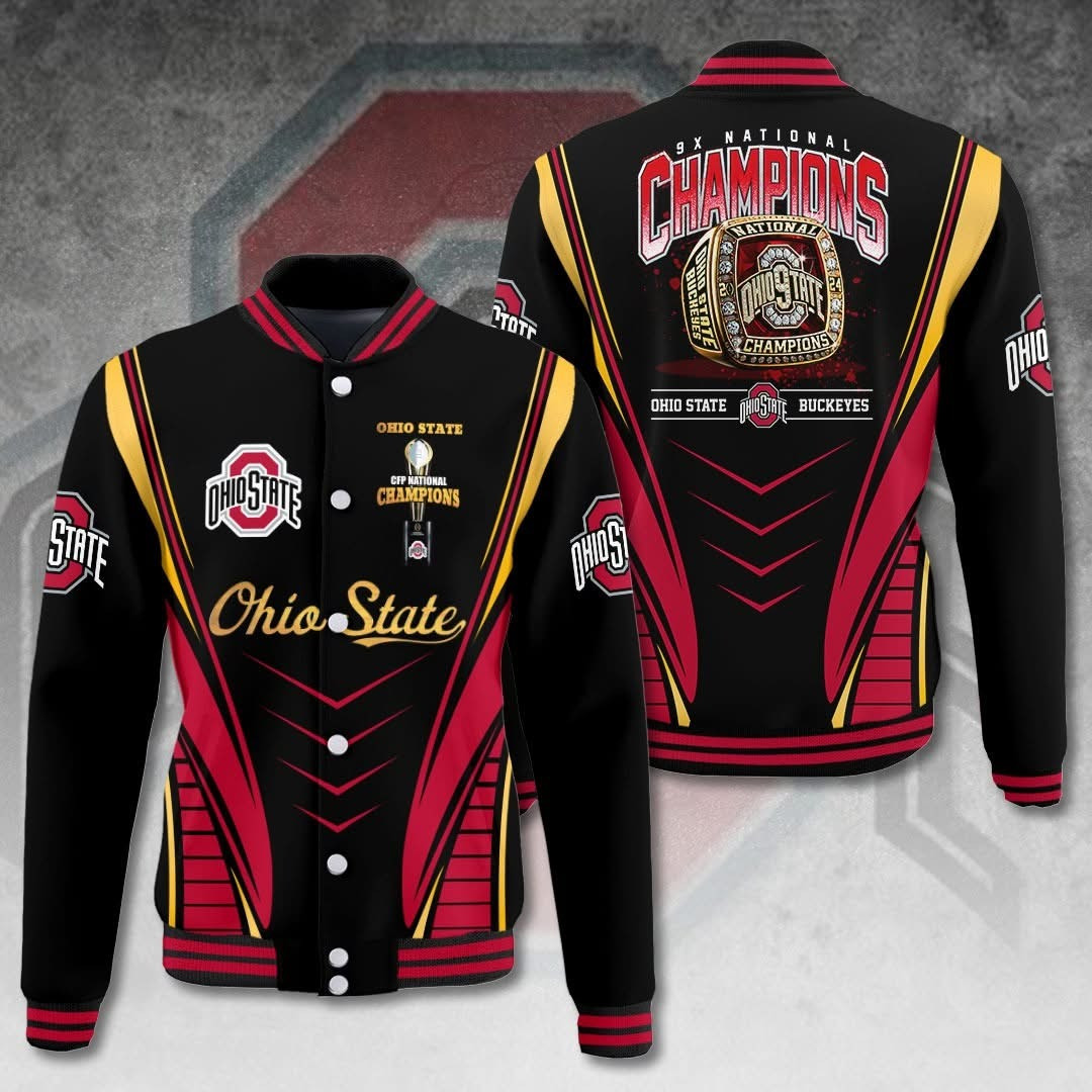 Ohio State Buckeyes National Championship Varsity Jacket Merchandise Gifts For Buckeyes Fans