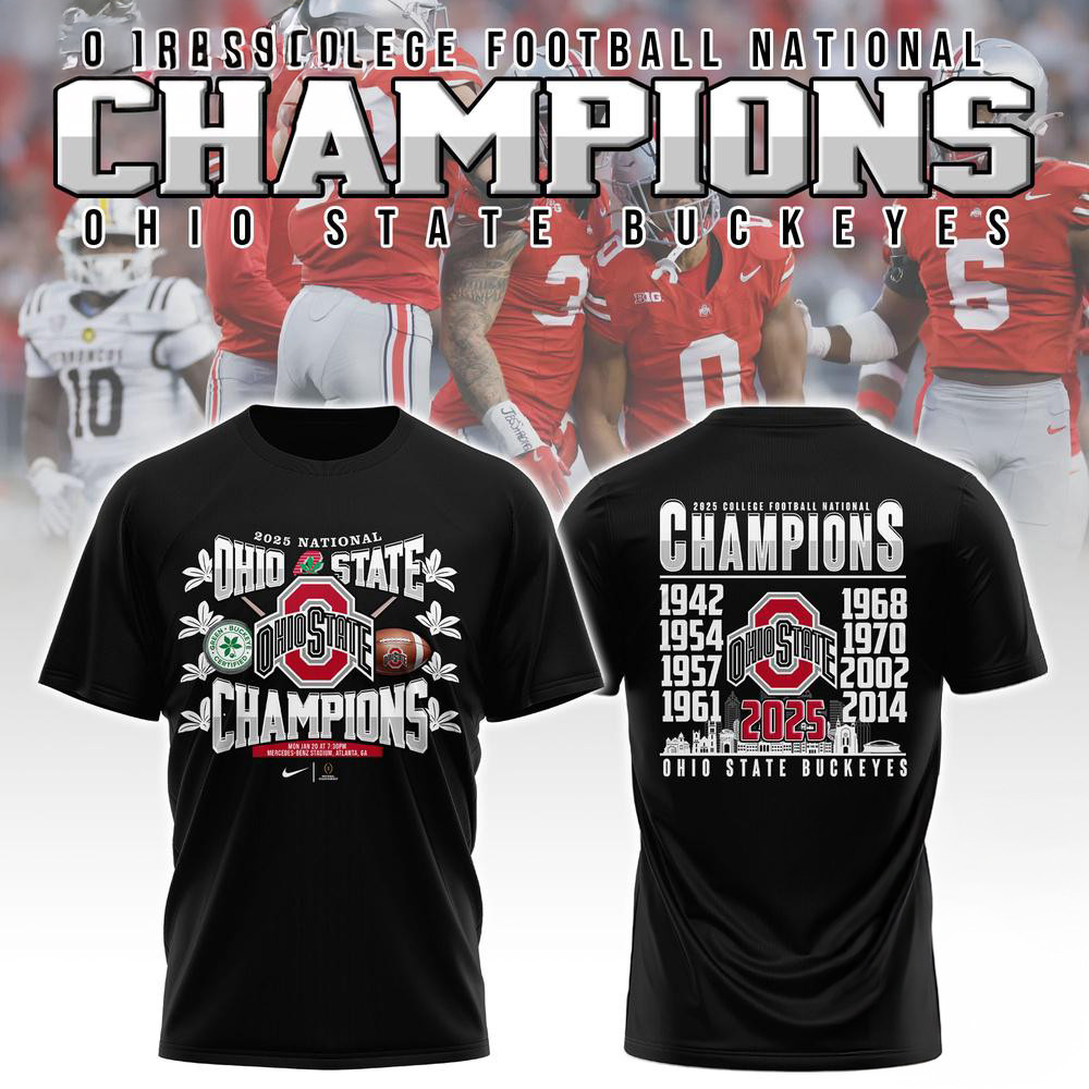 Ohio State Buckeyes NCAA National Champions Shirt Football Fan Gifts