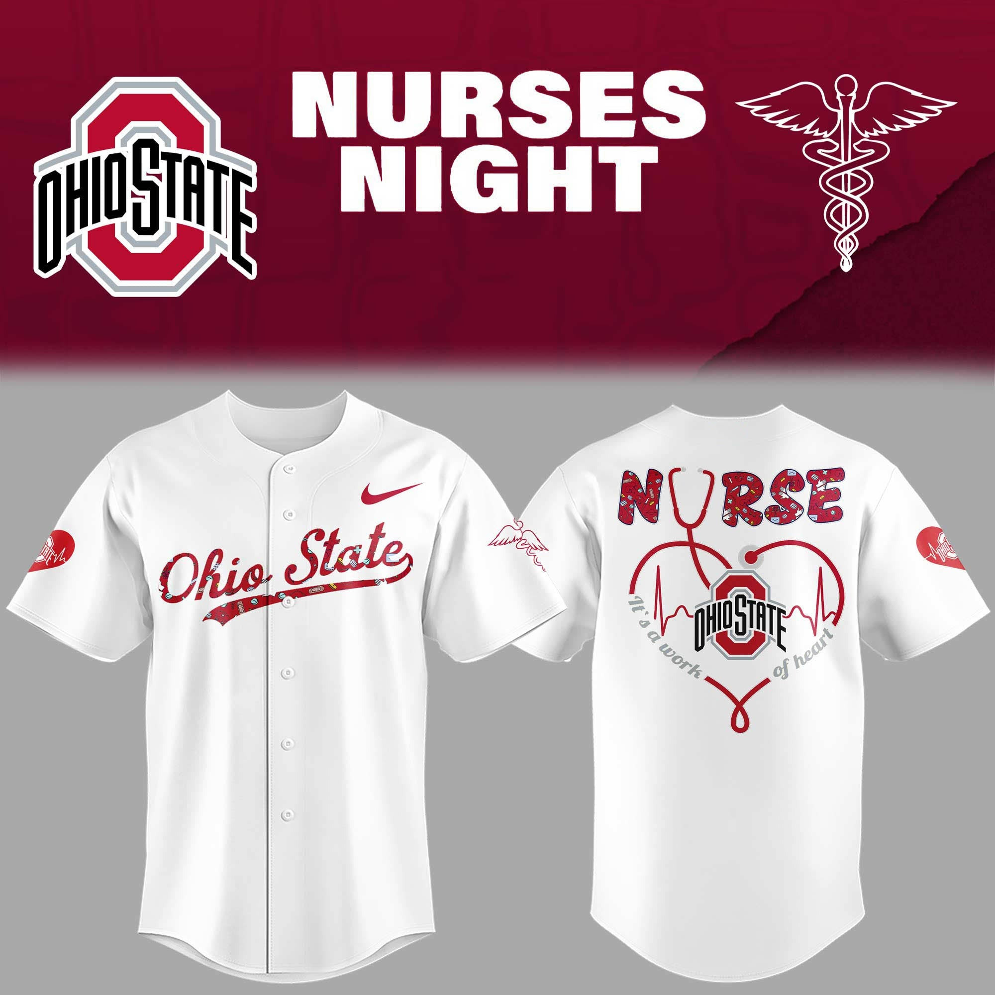 Ohio State Buckeyes Nurse Night Jersey Gifts For Baseball Fans