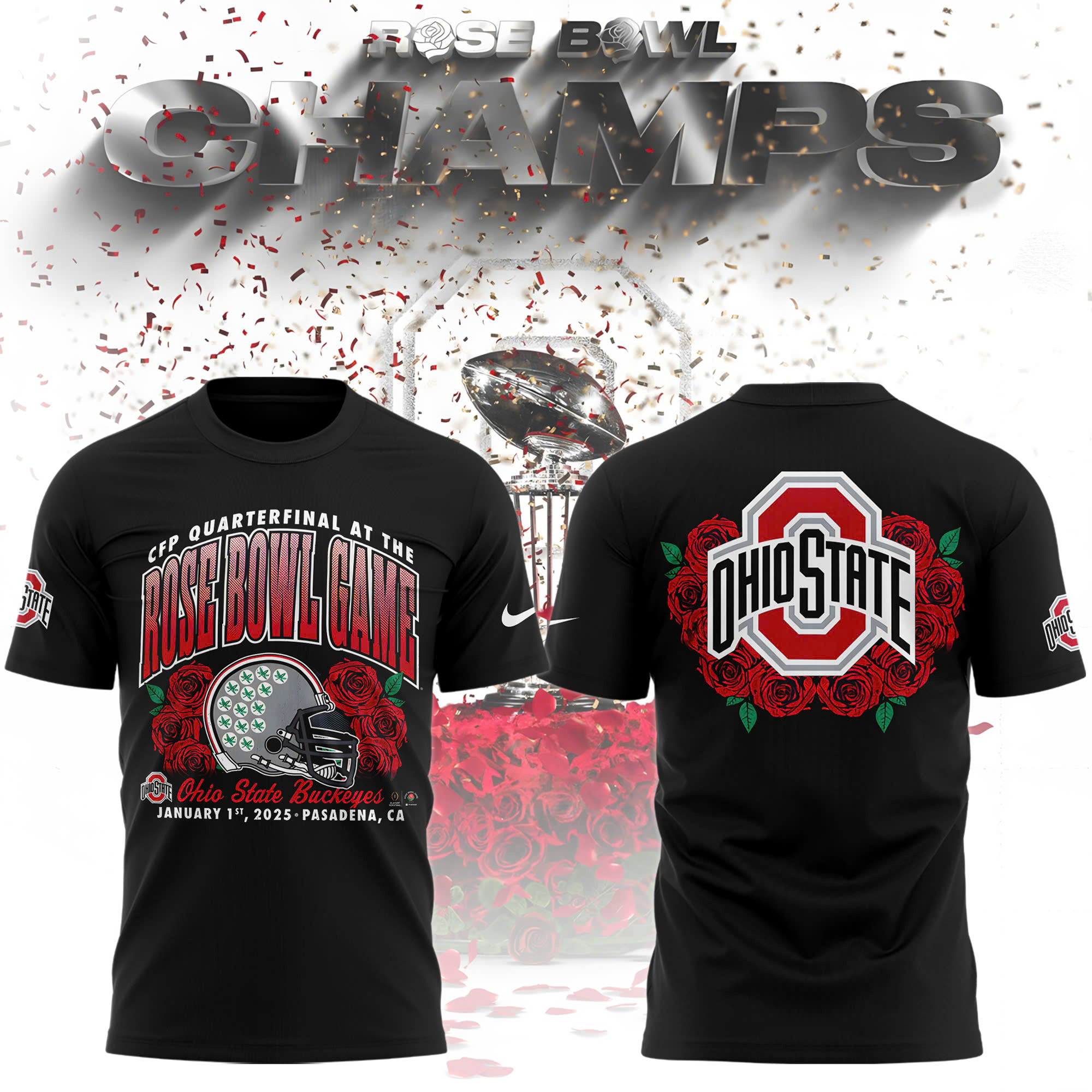 Ohio State Buckeyes Rose Bowl Game T-Shirt Gifts For Football Fan