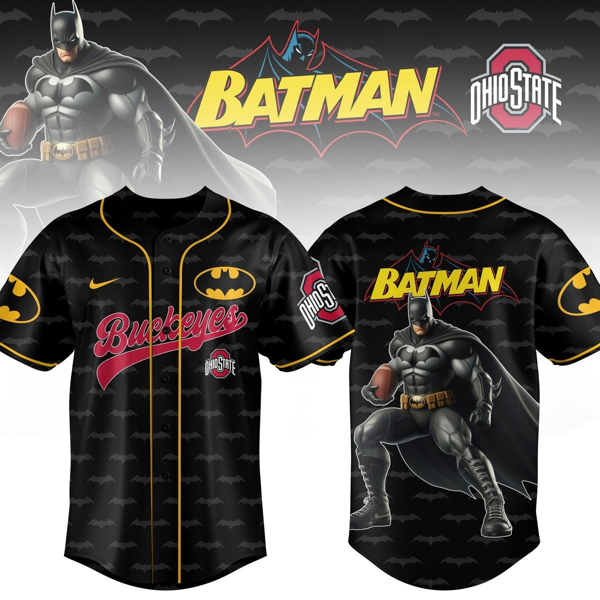Ohio State Buckeyes x Batman Jersey Unique Gifts For Football Lovers