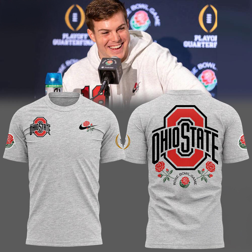 Ohio State Buckeyes x Rose Bowl T-Shirt Best Gifts For Football Fans