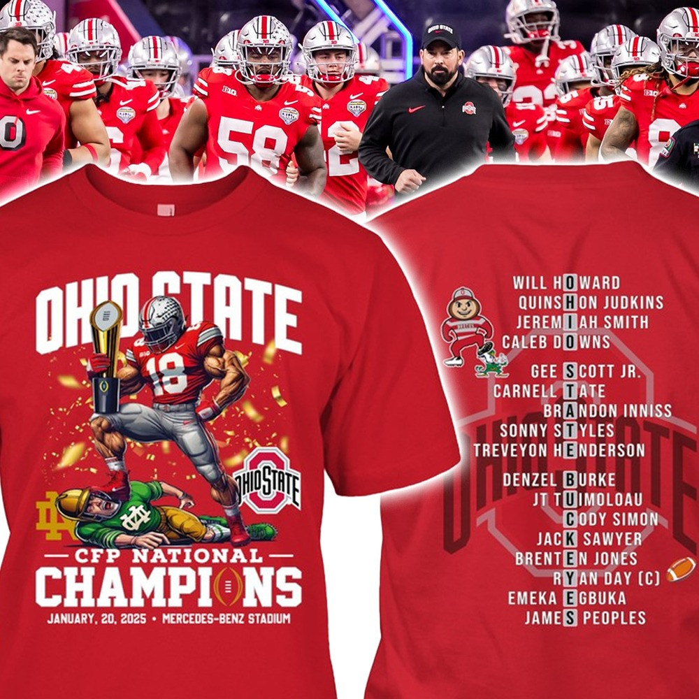 Ohio State CFP National Champions Shirt 2025 Ohio State Championships Buckeyes Fan Merch