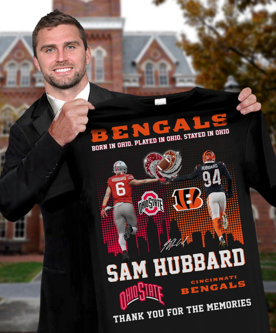 Ohio State Cincinnati Bengals Sam Hubbard Shirt Thank You For The Memories