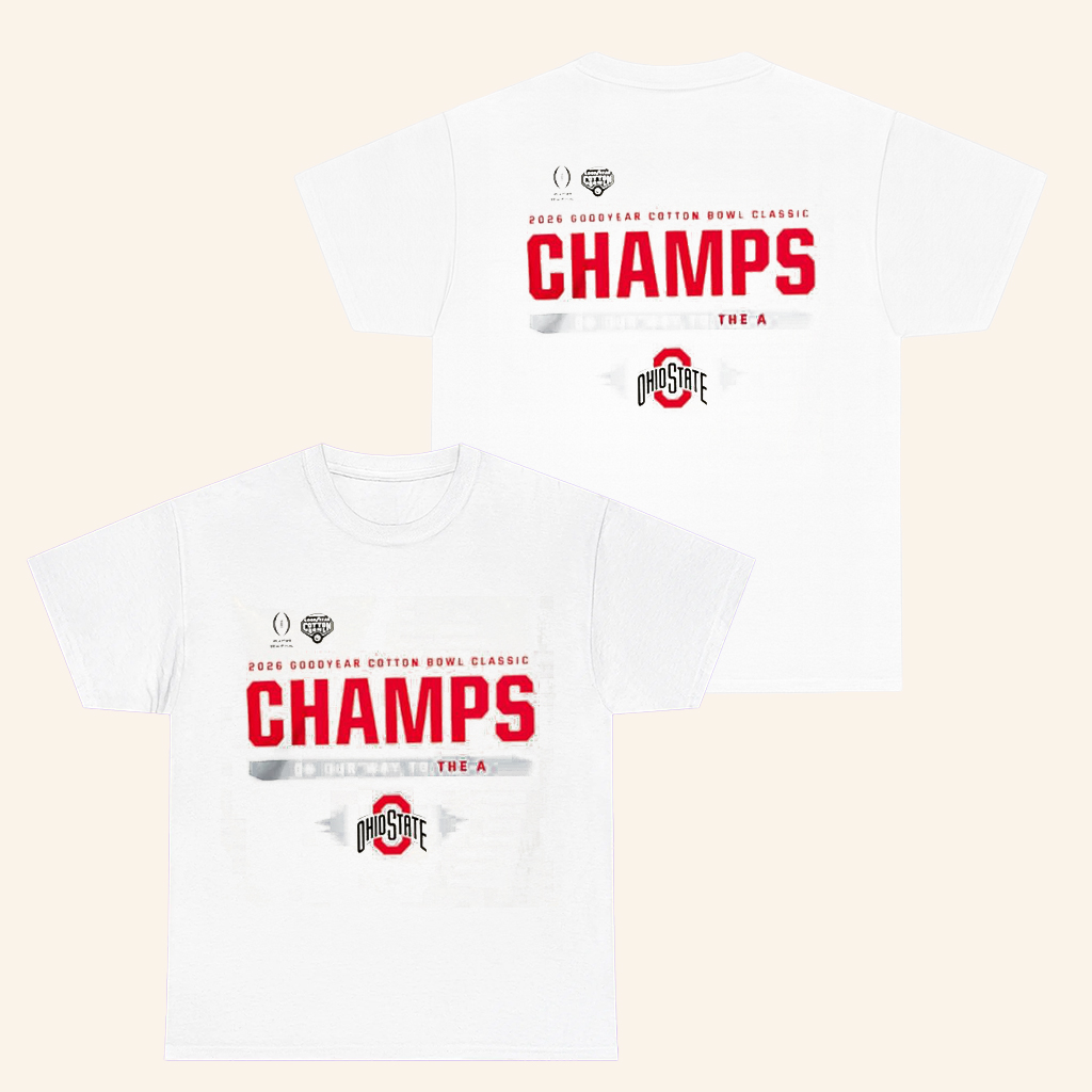 Ohio State Football 2026 Cotton Bowl Champions Playoff T-Shirt Best Gifts For Football Lovers