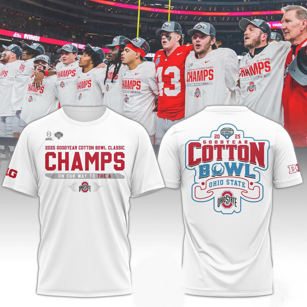 Ohio State Football Cotton Bowl Champions 2025 T-Shirt Gifts For Football Fans