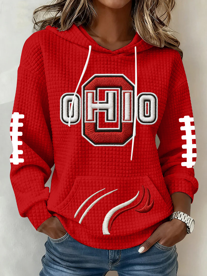 Ohio State Football Hoodie Game Day Hoodie Football Gifts For Women's Ohio State Football Hoodie Game Day Hoodie Football Gifts For Women's
