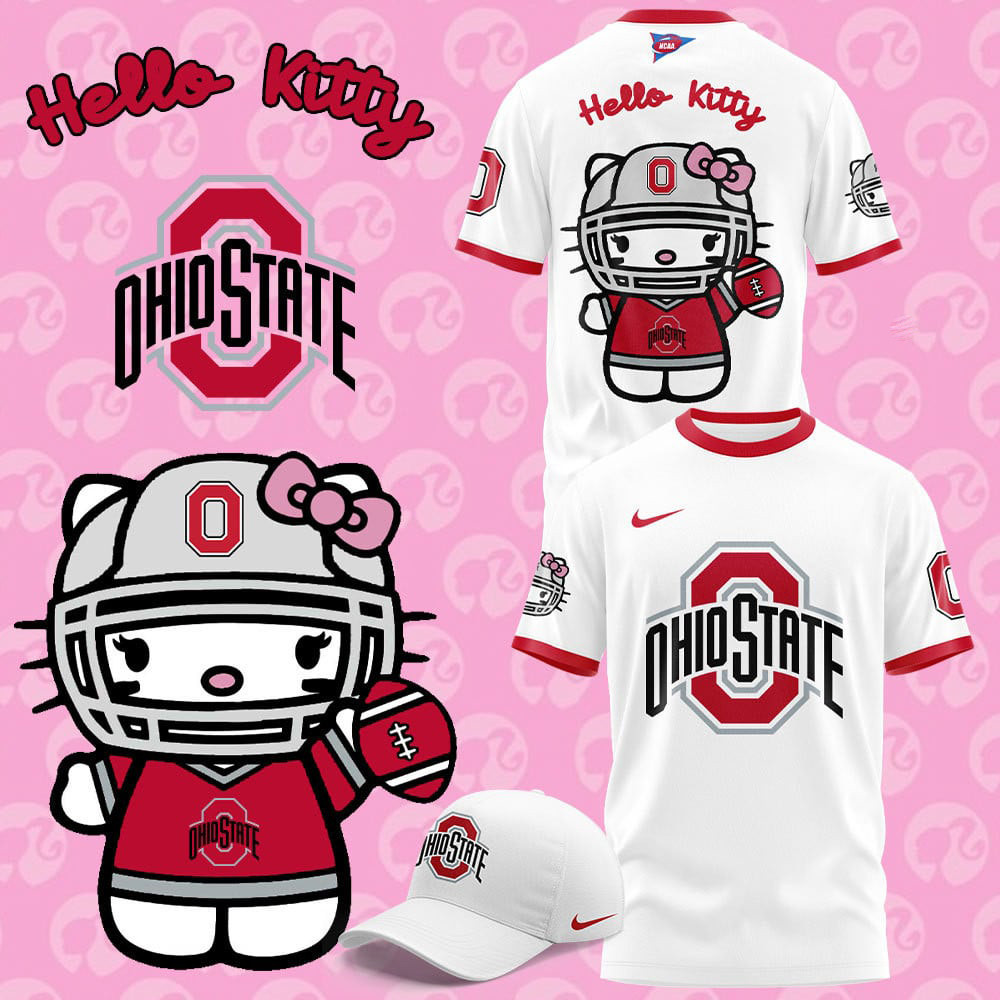 Ohio State Football x Hello Kitty T-Shirt Cute Gifts For Football Lovers