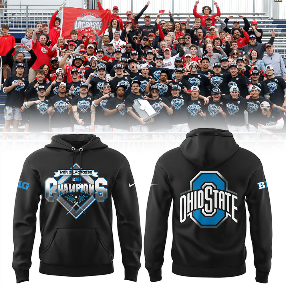 Ohio State Men's Lacrosse Big 10 Champions Hoodie Gifts For Husband