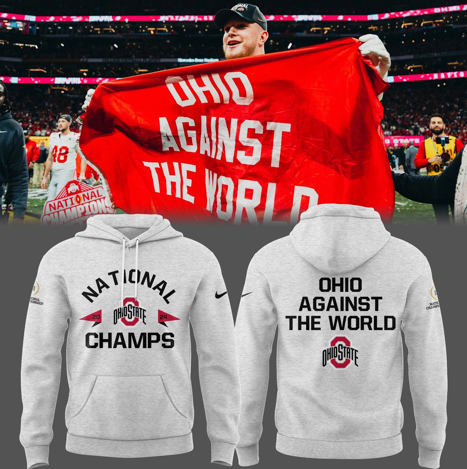 Ohio State National Champions Hoodie Ohio Against The World Buckeyes Gifts For Fans