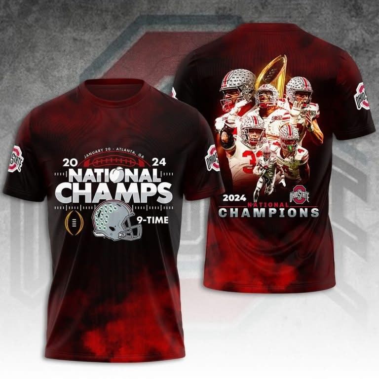 Ohio State National Champions Shirt 2025 9 Time Ohio State Buckeyes Football Fan Gifts