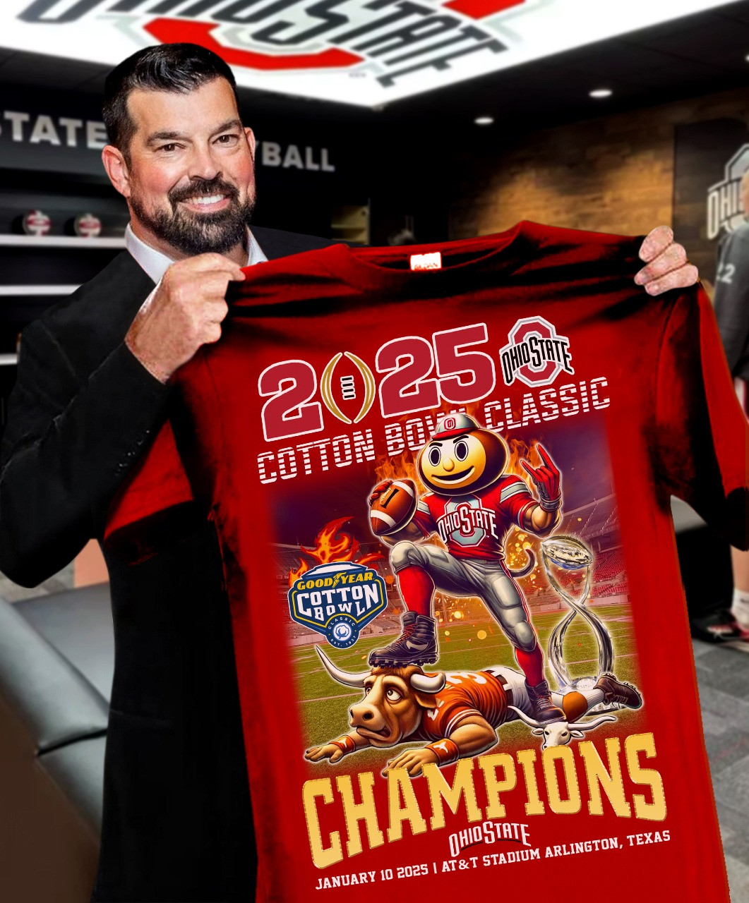 Ohio State National Champions T-Shirt 2025 Cotton Bowl Ohio State National Championship