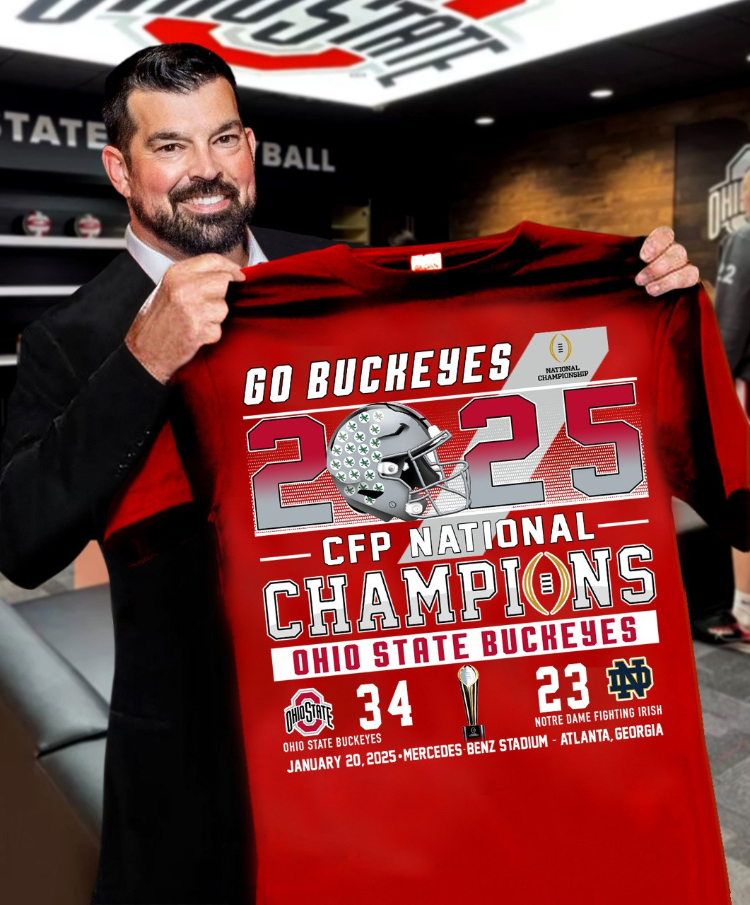 Ohio State National Champions T-Shirt 2025 Ohio State Championships Go Buckeyes Clothing