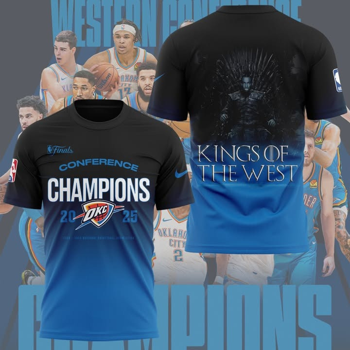 OKC City Thunder Western Conference Champions Finals 2025 T-Shirt King Of The West Merch