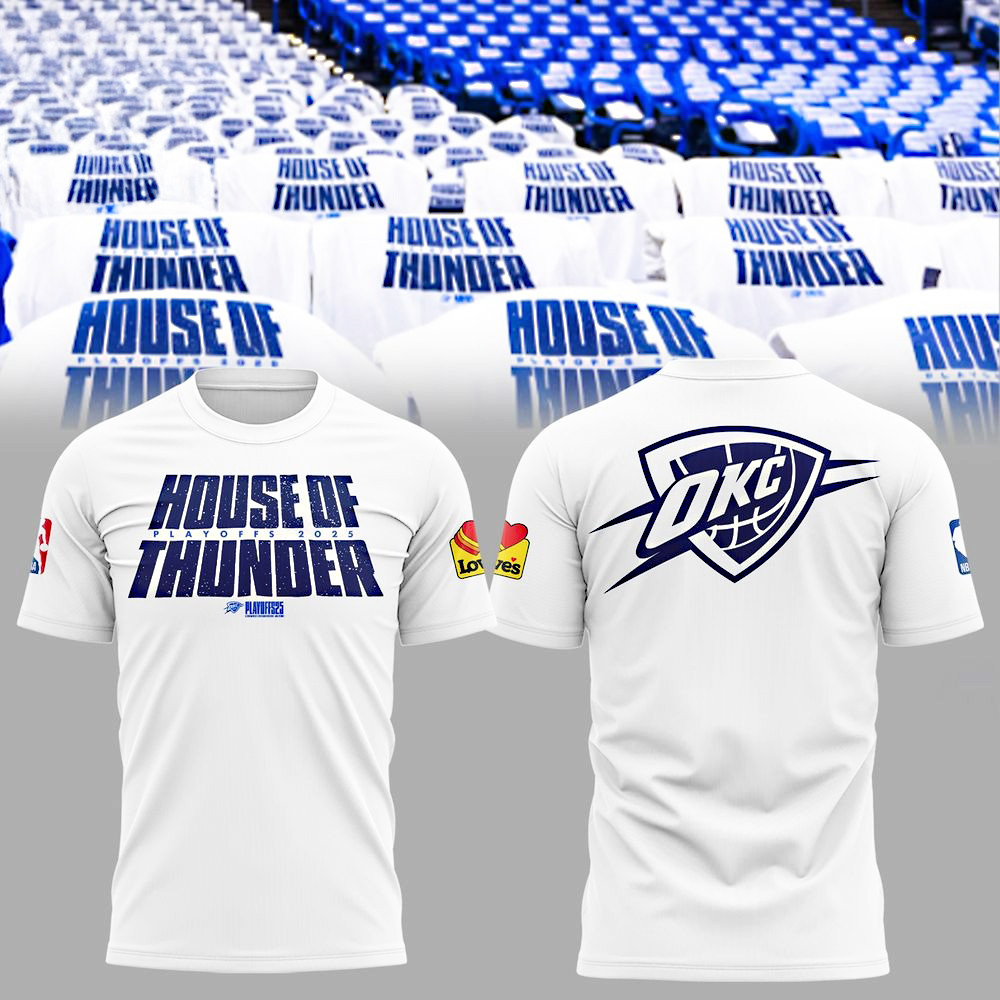 OKC House Of Thunder 2025 T-Shirt Gifts For The Basketball Enthusiast