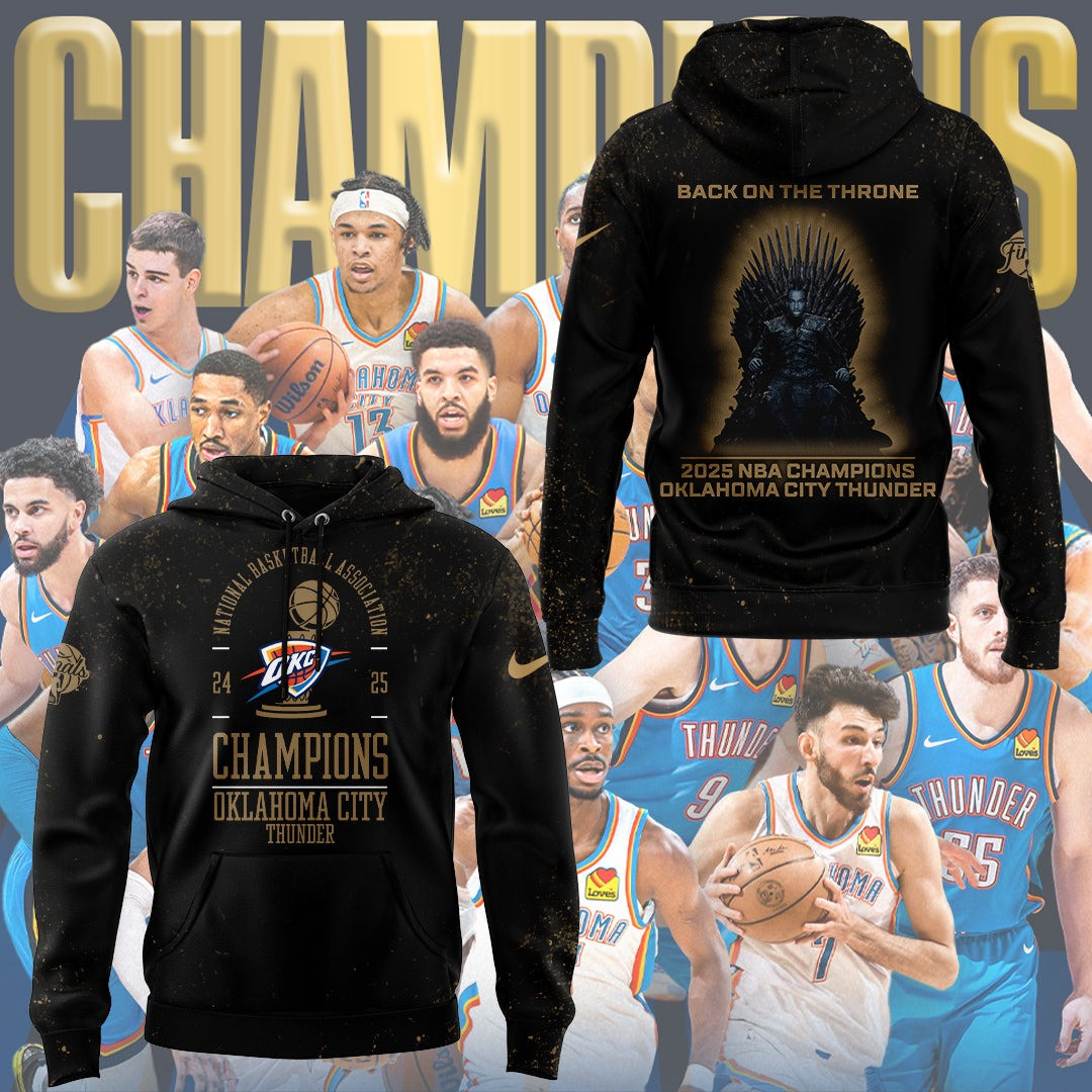 OKC National Basketball Association Champions 2025 Hoodie Best Gifts For Basketball Fans