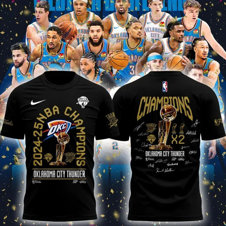 OKC National Basketball Association Champions T-Shirt 2025 Great Gift Idea for Basketball Buyers