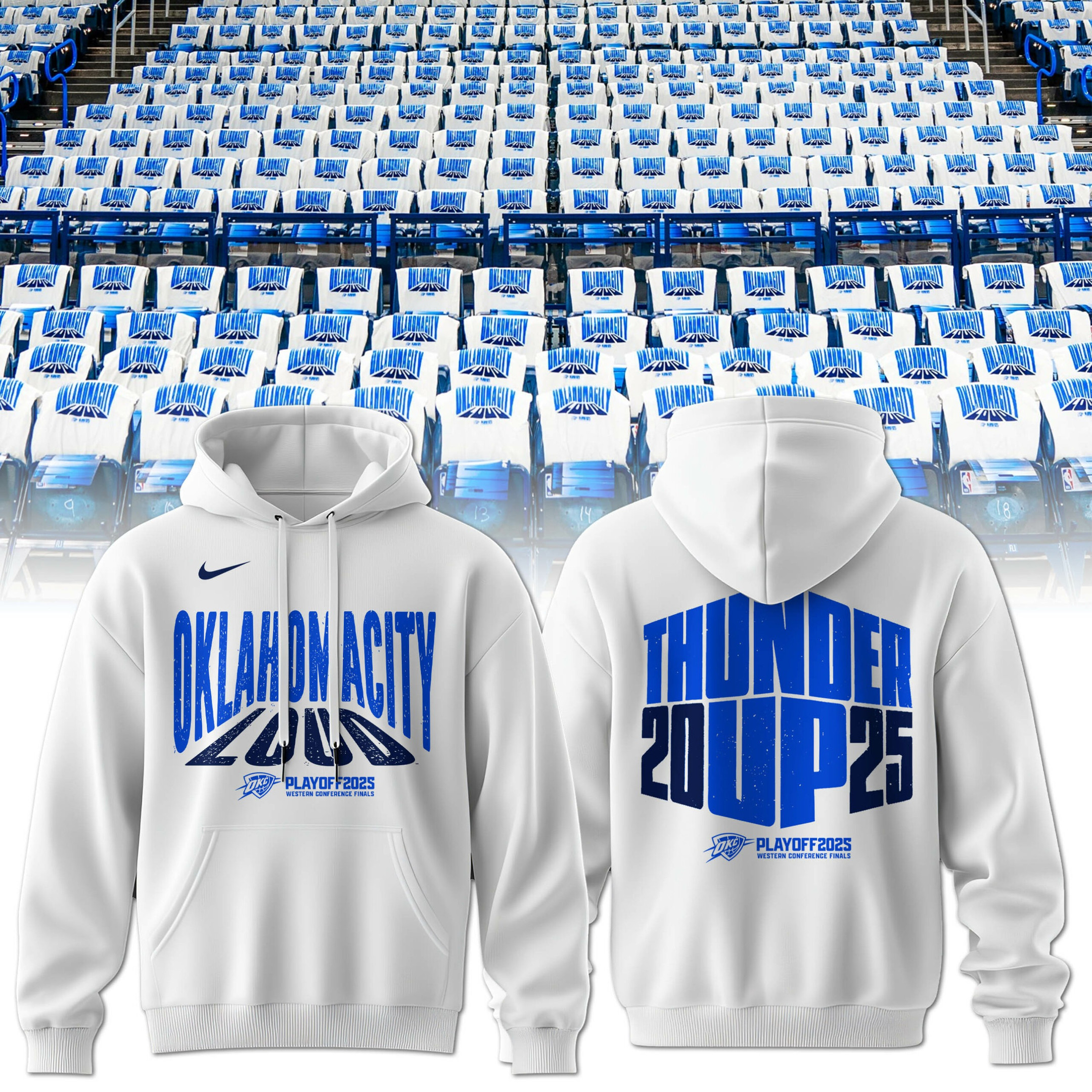 OKC Oklahoma City Loud Thunder Up Hoodie Basketball NBA 2025 Playoffs Merch Best Gifts