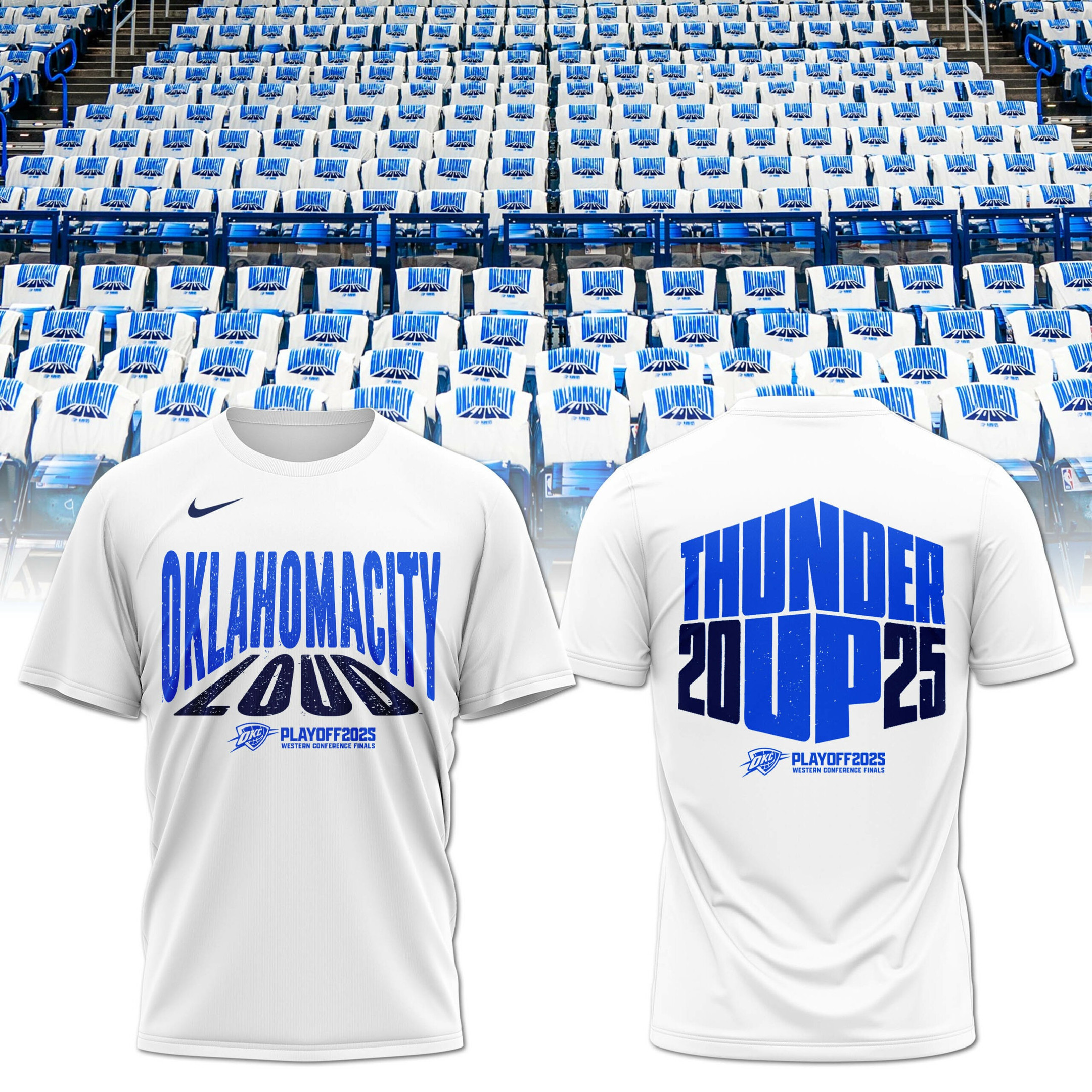 OKC Oklahoma City Loud Thunder Up Shirt Men's Basketball NBA 2025 Playoffs Merch Clothing