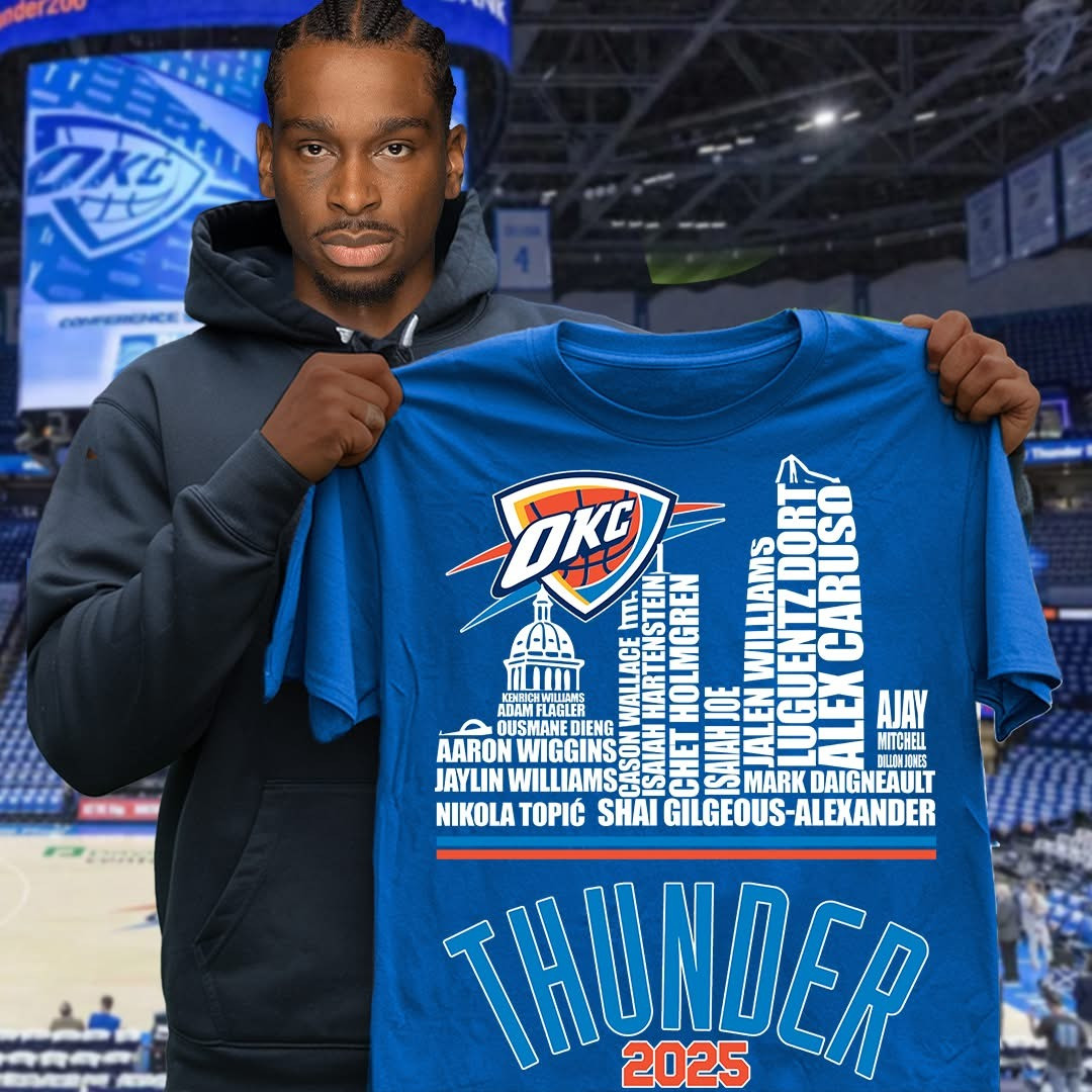 OKC Oklahoma City Thunder 2025 Players Name T-Shirt Best Gifts For Basketball Lovers Fans