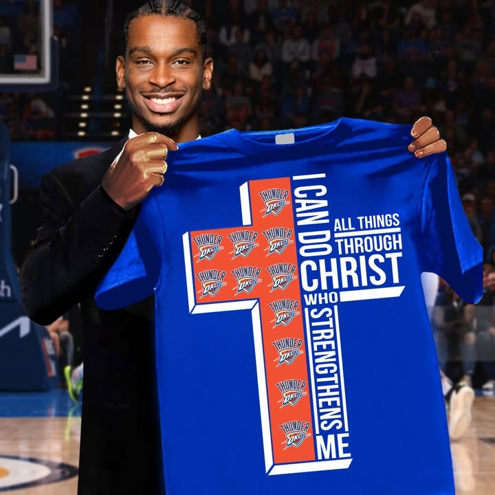 OKC Oklahoma City Thunder Faith Shirt I Can Do All Things Through Christ Who Strengthens Me