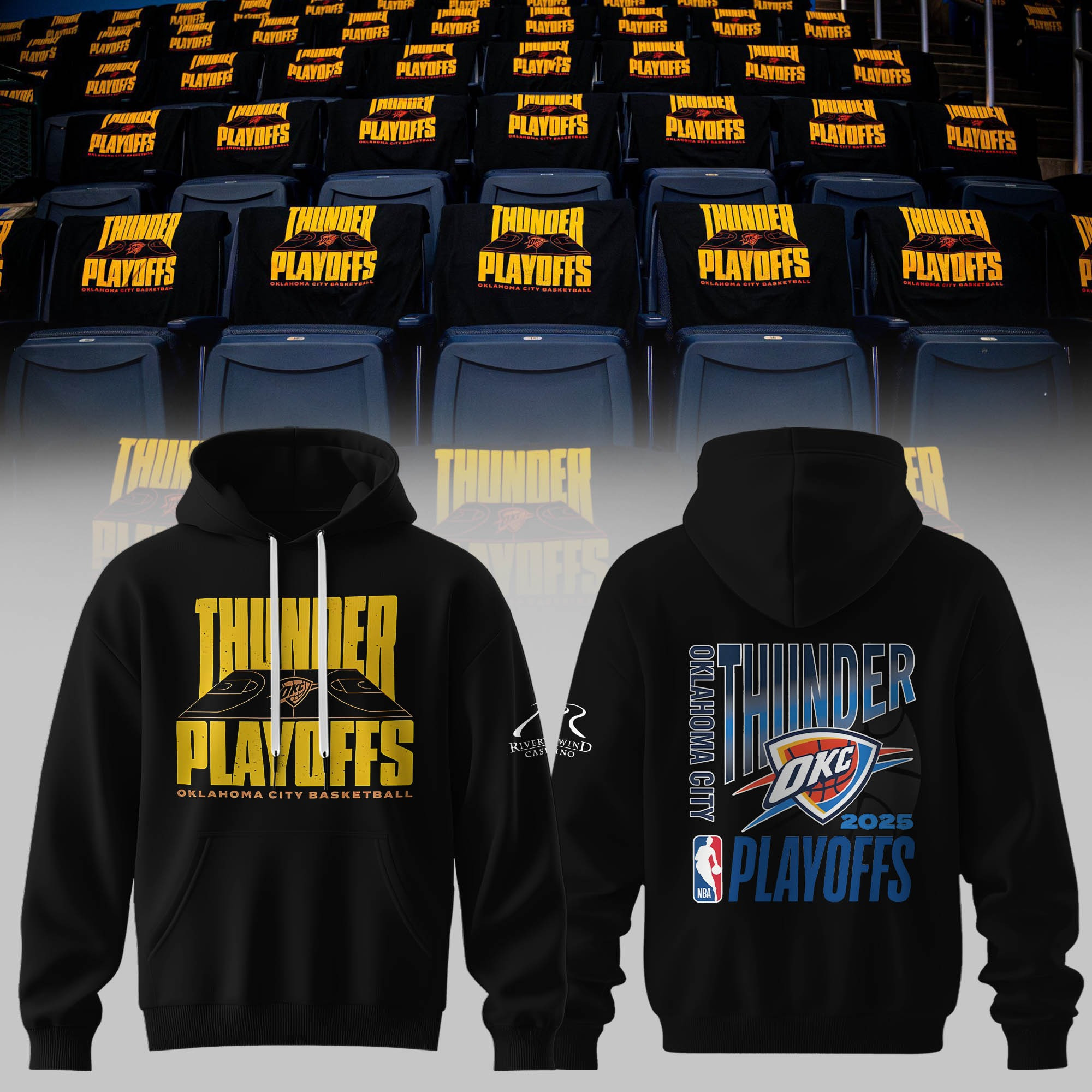 OKC Oklahoma City Thunder Hoodie Basketball NBA 2025 Playoffs Merch Clothing Unique Gifts