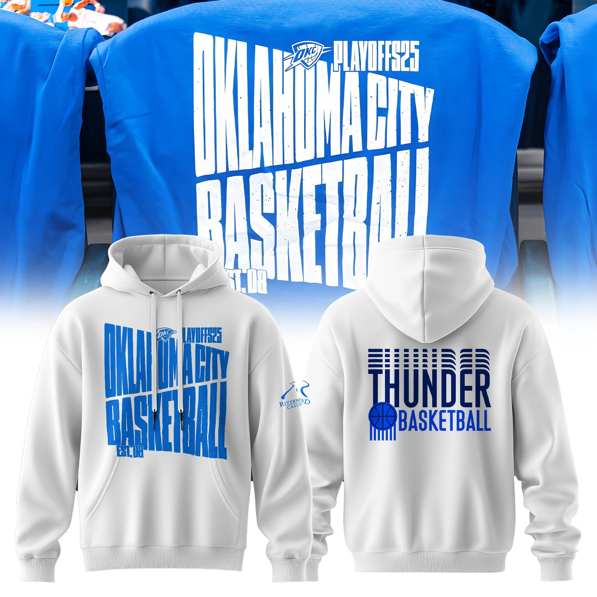 OKC Oklahoma City Thunder Hoodie Basketball NBA 2025 Playoffs OKC Thunder Merch Fan Gear