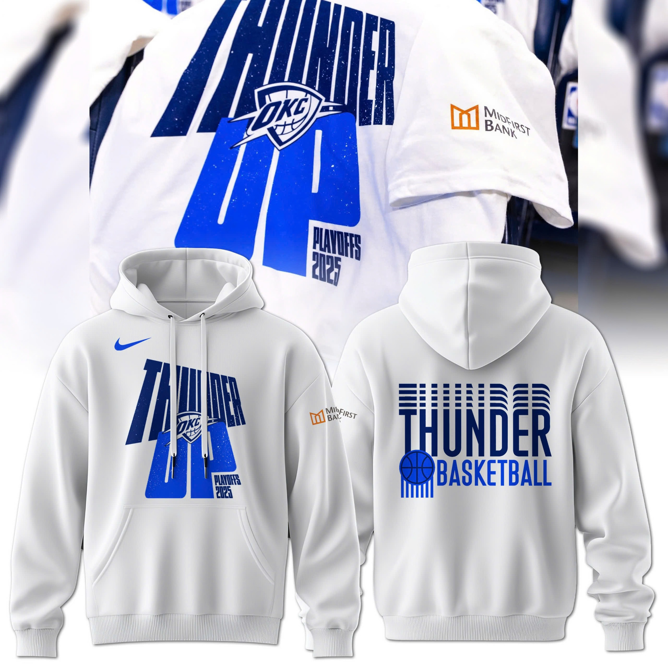 OKC Oklahoma City Thunder Hoodie Basketball NBA 2025 Playoffs OKC Thunder Merch Unique
