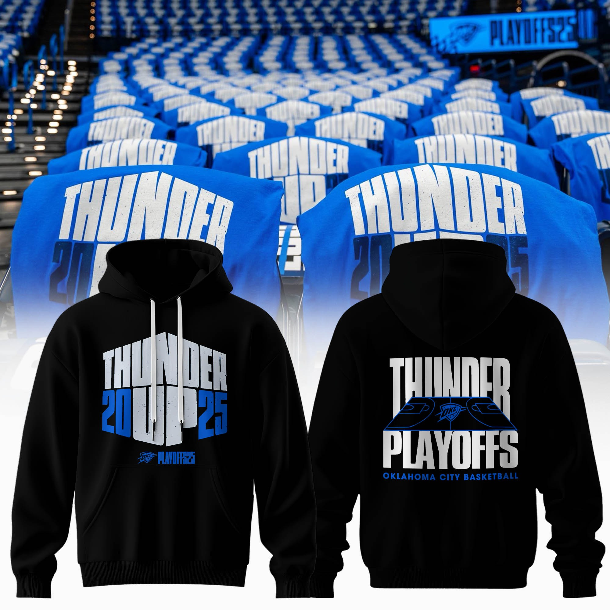 OKC Oklahoma City Thunder Hoodie NBA 2025 Playoffs Merch Apparel Fan Gifts For Dad