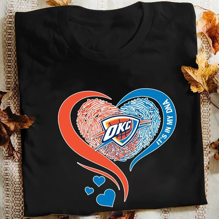 OKC Oklahoma City Thunder It's In My DNA T-Shirt Fan Merch Basketball Father's Day Gifts