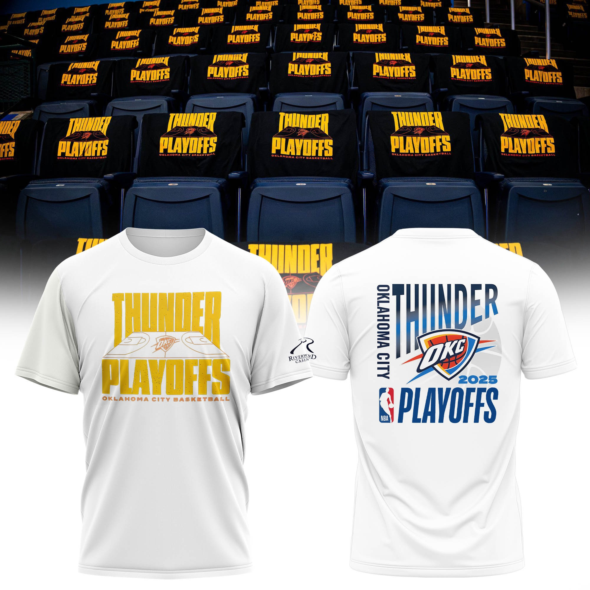 OKC Oklahoma City Thunder NBA 2025 Playoffs T-Shirt OKC Thunder Merch Fan Clothing Gifts