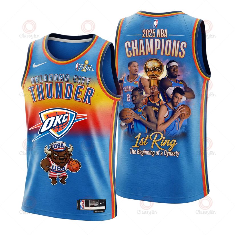 Okc Oklahoma City Thunder Nba Finals Champions Basketball Jersey Gifts For Fans