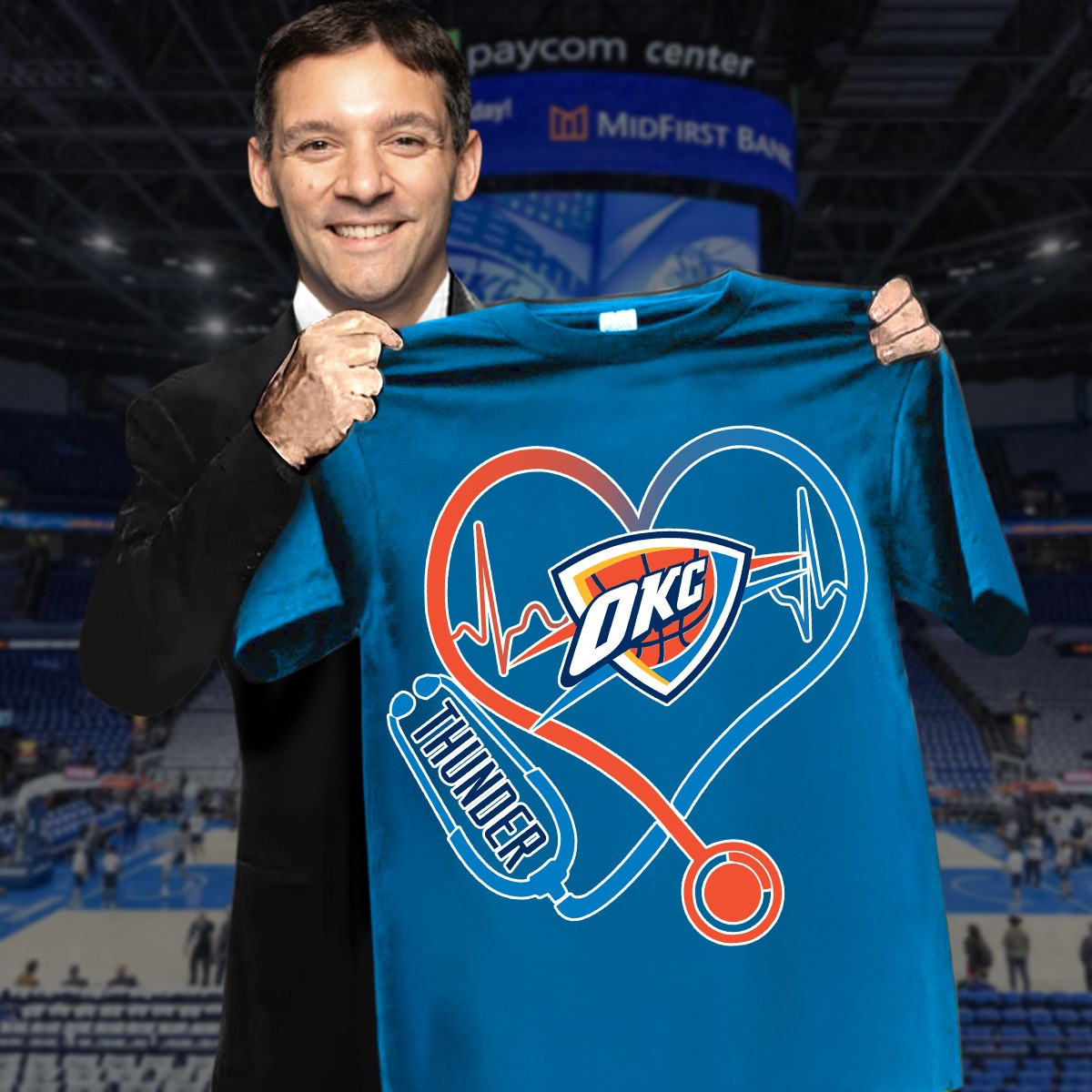 OKC Oklahoma City Thunder Nurses Night T-Shirt Honor Nurses Day Basketball Gifts For Fans